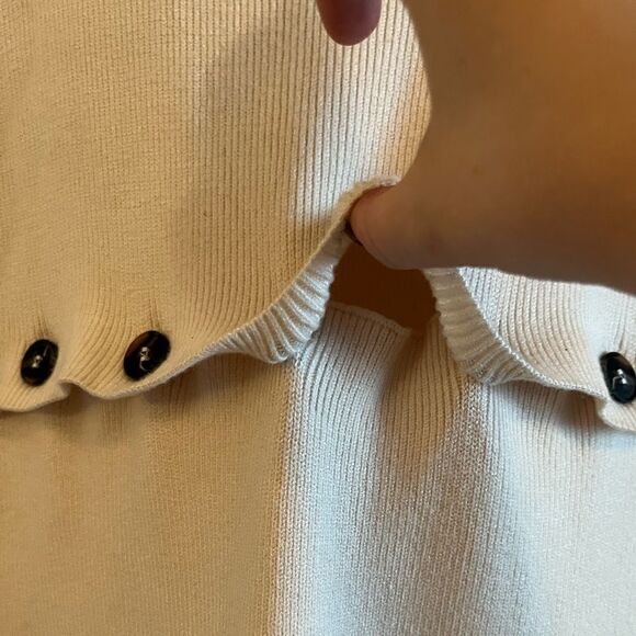 Zara midi ribbed cream knit dress - Picture 4 of 9